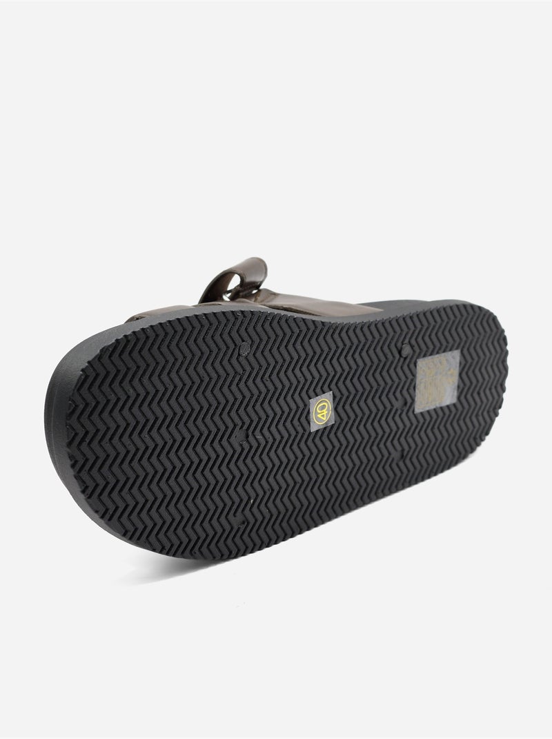 Mules com velcro Castanho-escuro - Kiabi