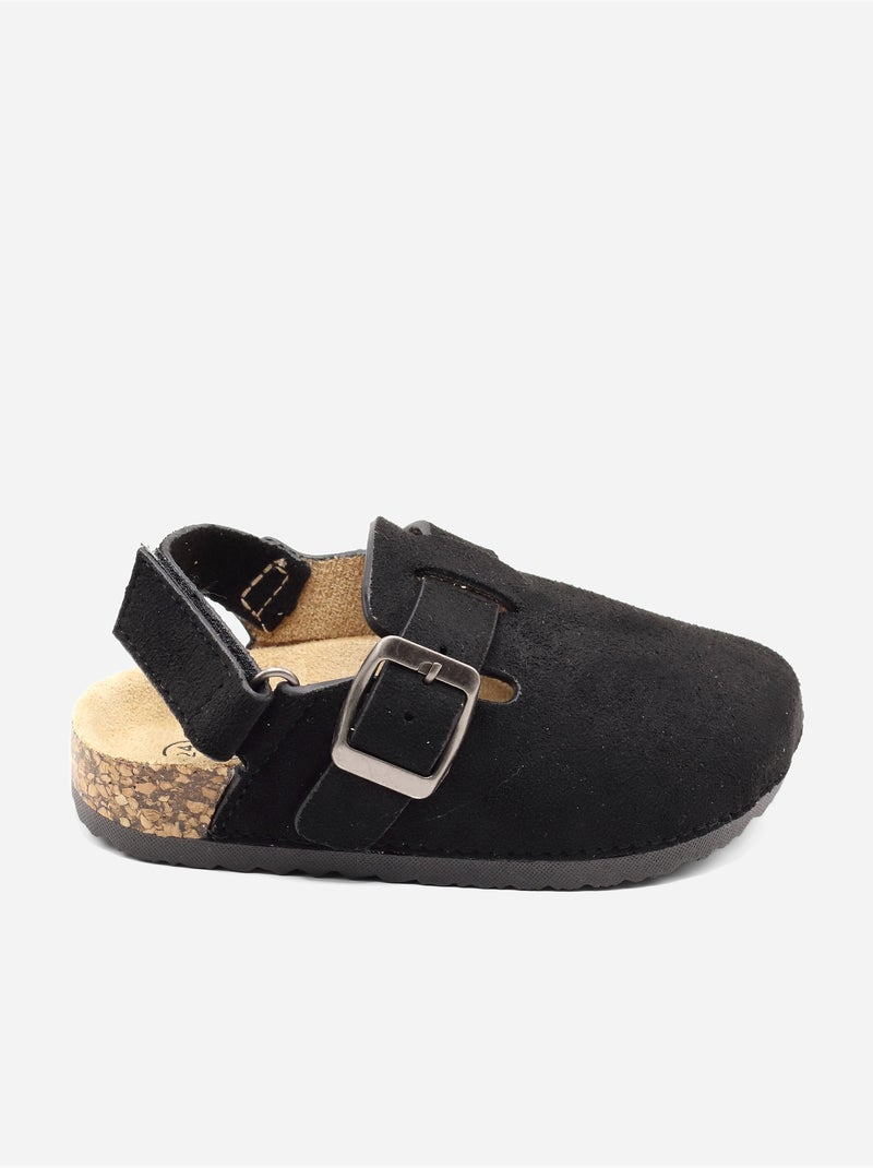 Mules com velcro Preto - Kiabi