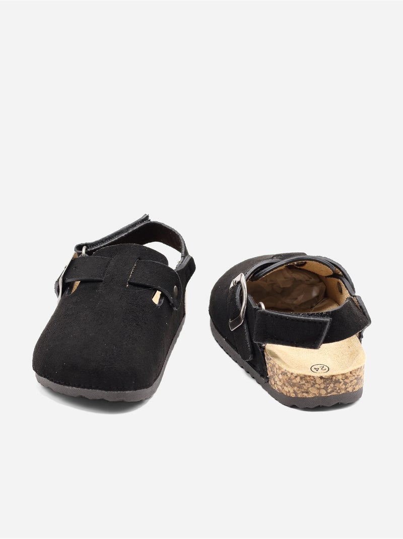 Mules com velcro Preto - Kiabi