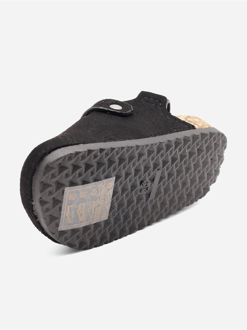 Mules com velcro Preto - Kiabi