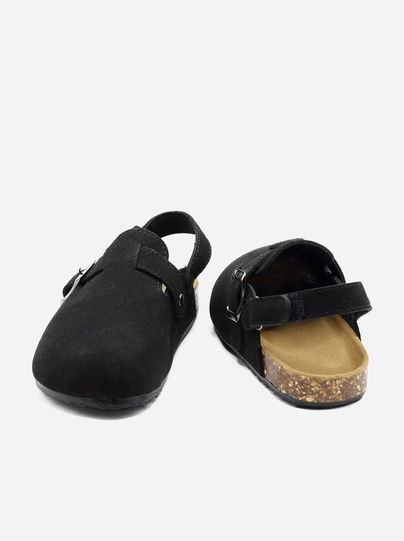 Mules com velcro Preto - Kiabi