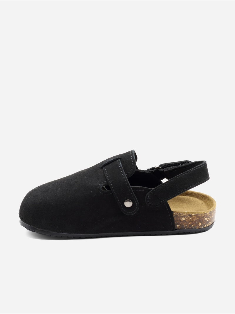 Mules com velcro Preto - Kiabi