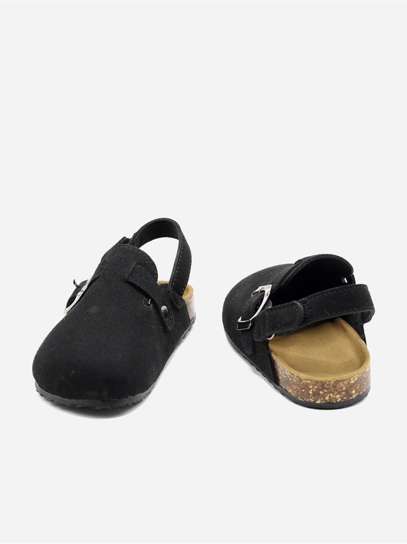 Mules com velcro Preto - Kiabi