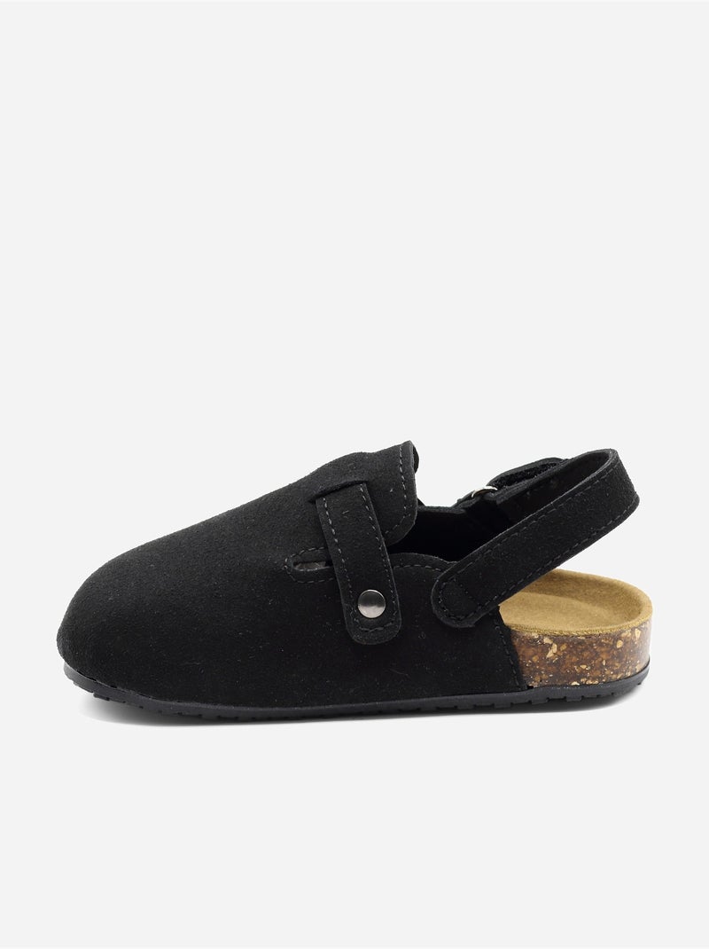 Mules com velcro Preto - Kiabi