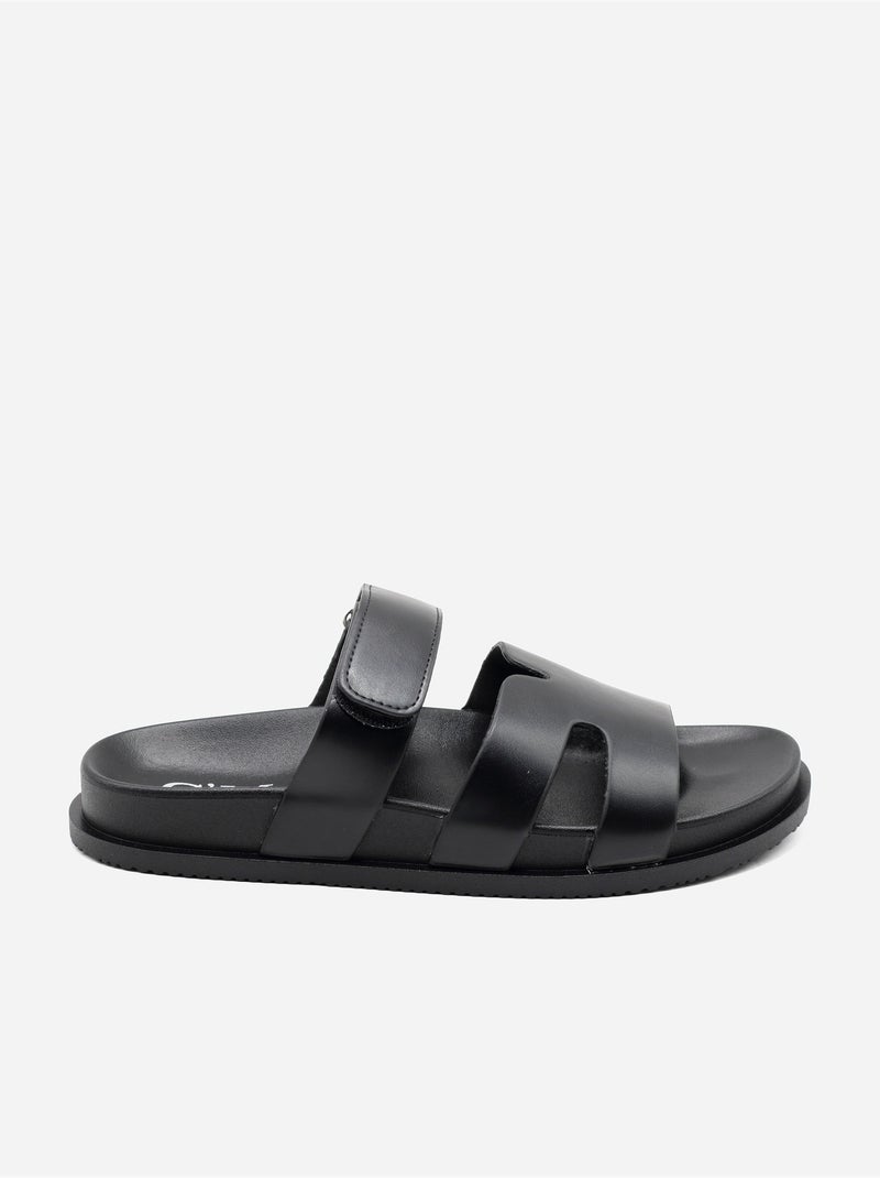 Mules com velcro Preto - Kiabi