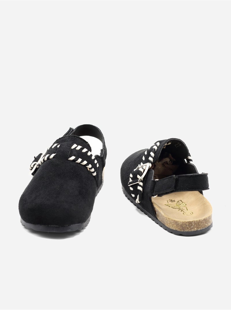 Mules com velcro Preto - Kiabi