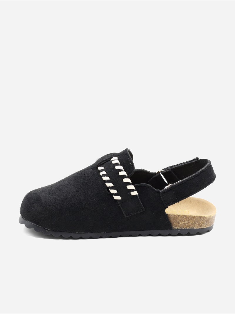 Mules com velcro Preto - Kiabi