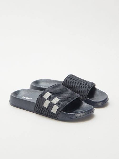 Mules de piscina com tira em mesh - Kiabi