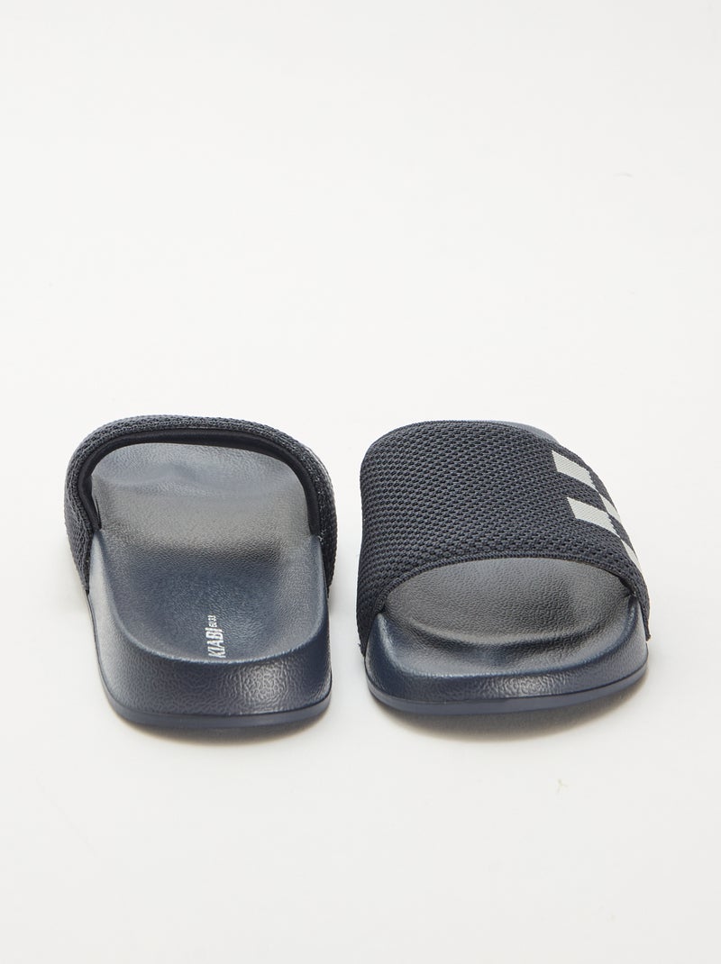 Mules de piscina com tira em mesh Azul - Kiabi