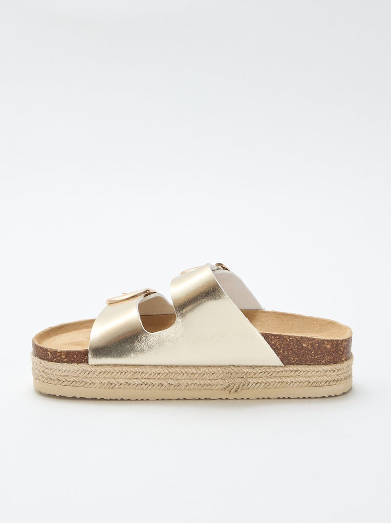 Mules de tira dupla Amarelo - Kiabi