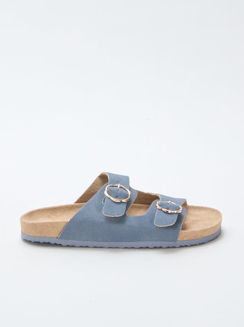 Mules de tira dupla Azul - Kiabi