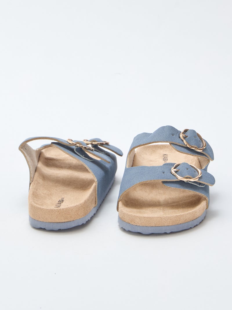 Mules de tira dupla Azul - Kiabi