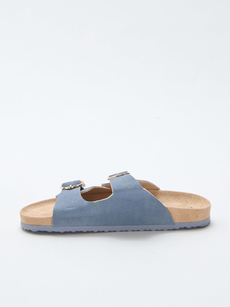 Mules de tira dupla Azul - Kiabi