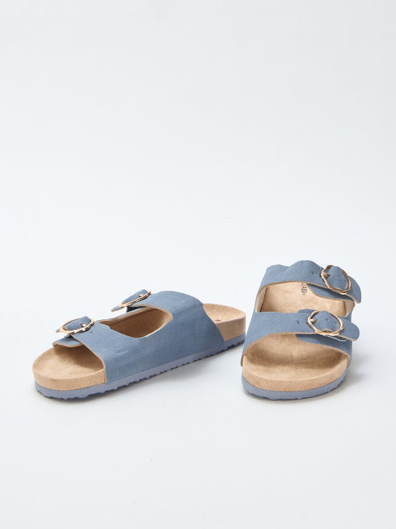 Mules de tira dupla Azul - Kiabi