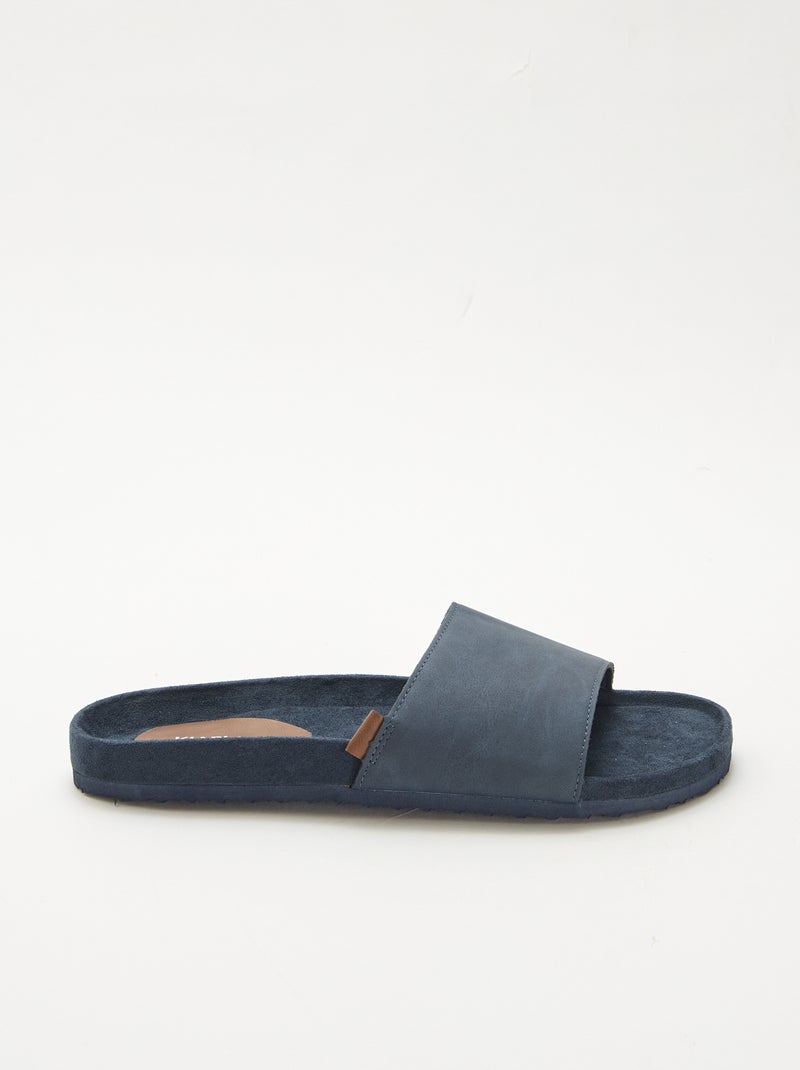 Mules de uma tira Azul - Kiabi