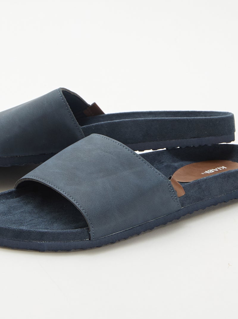 Mules de uma tira Azul - Kiabi