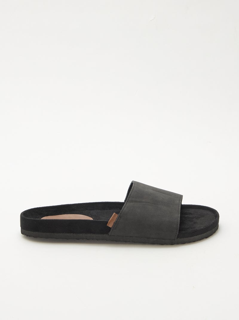 Mules de uma tira Preto - Kiabi