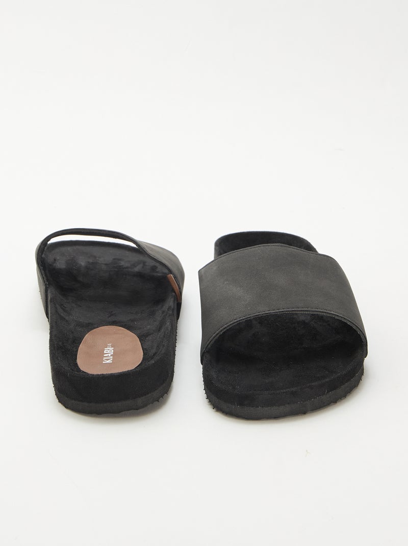 Mules de uma tira Preto - Kiabi