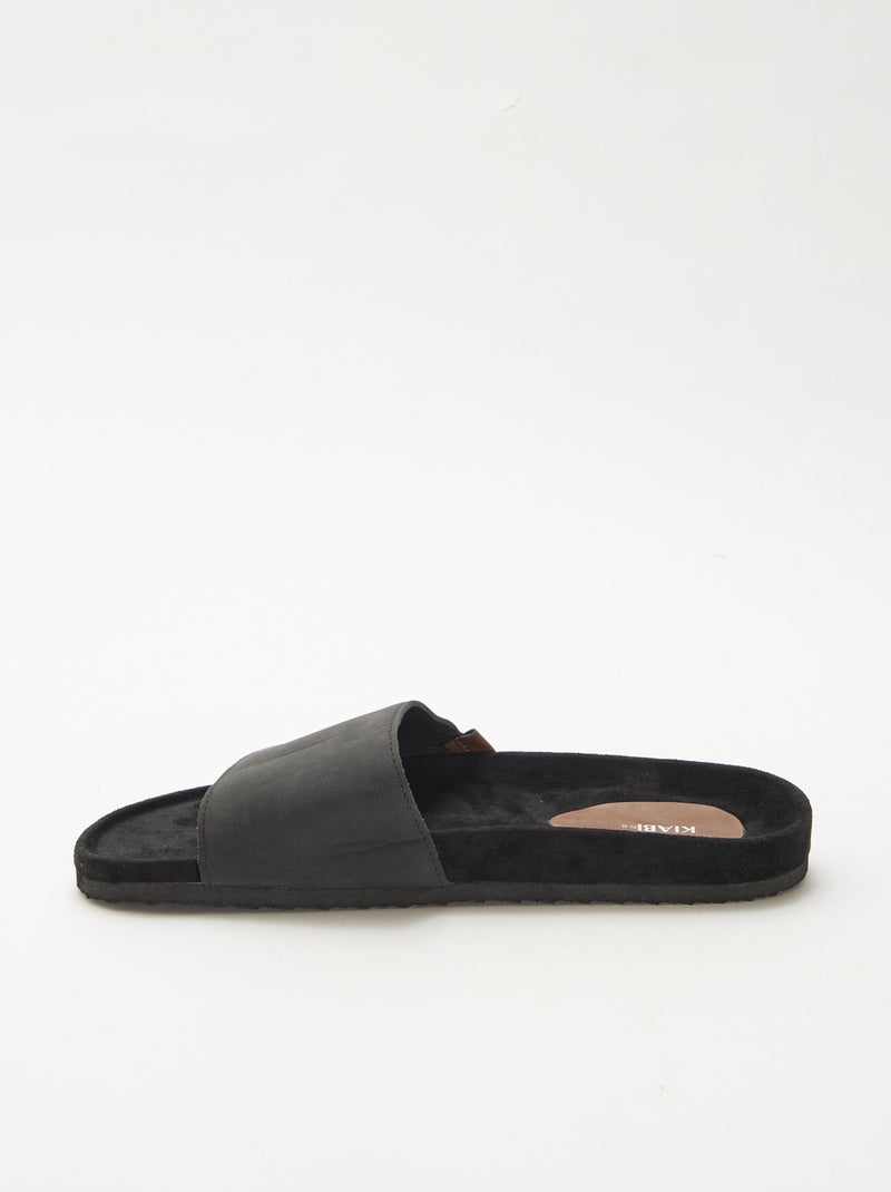Mules de uma tira Preto - Kiabi