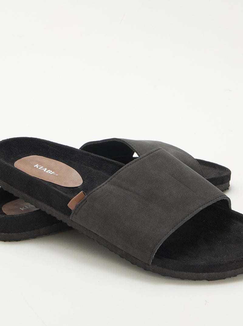 Mules de uma tira Preto - Kiabi