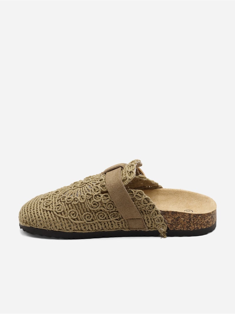 Mules em croché Toupe - Kiabi