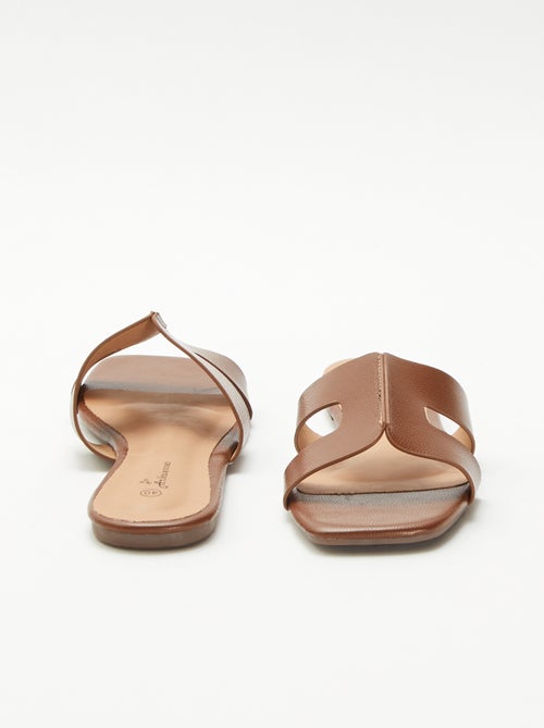 Mules em imitação de pele - Kiabi