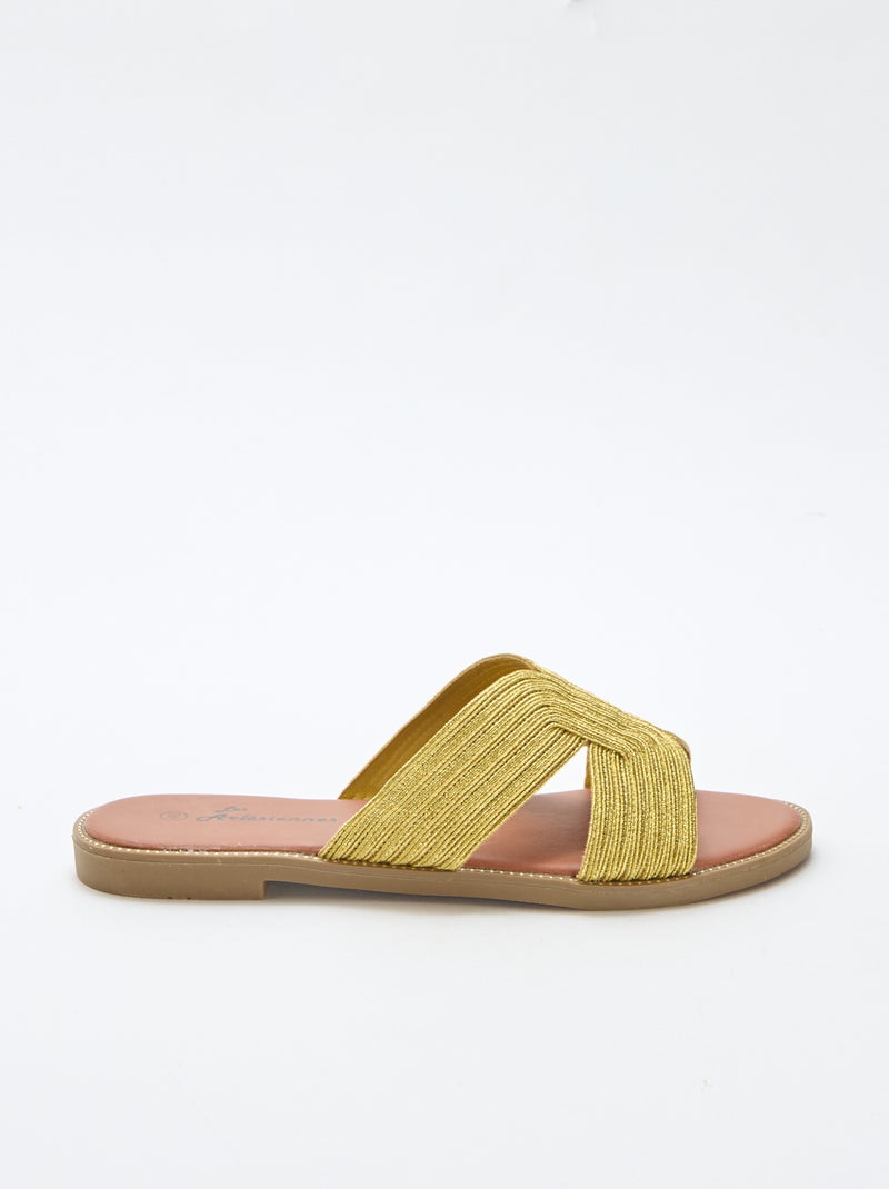 Mules em tecido Amarelo - Kiabi