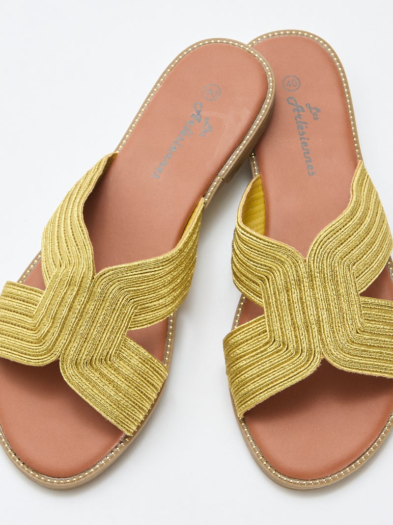 Mules em tecido Amarelo - Kiabi