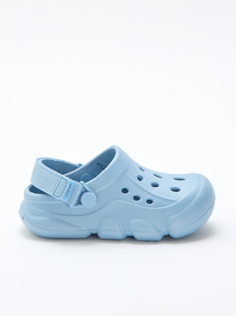 Mules fechadas de praia lisas Azul - Kiabi