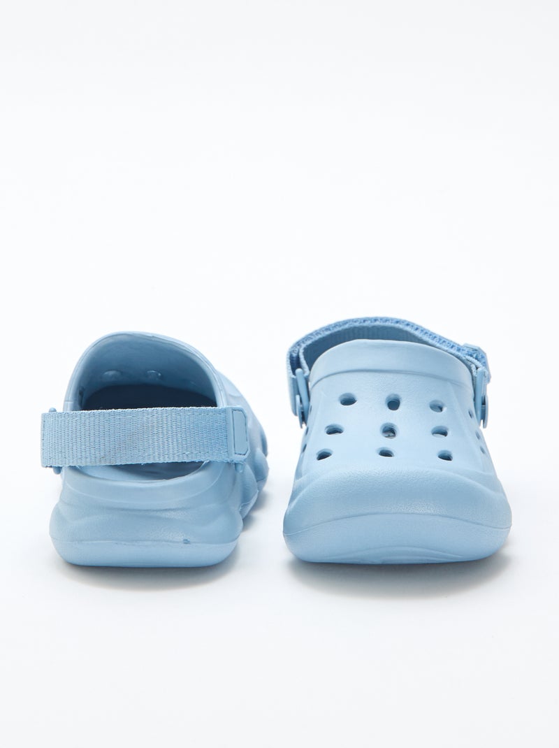 Mules fechadas de praia lisas Azul - Kiabi
