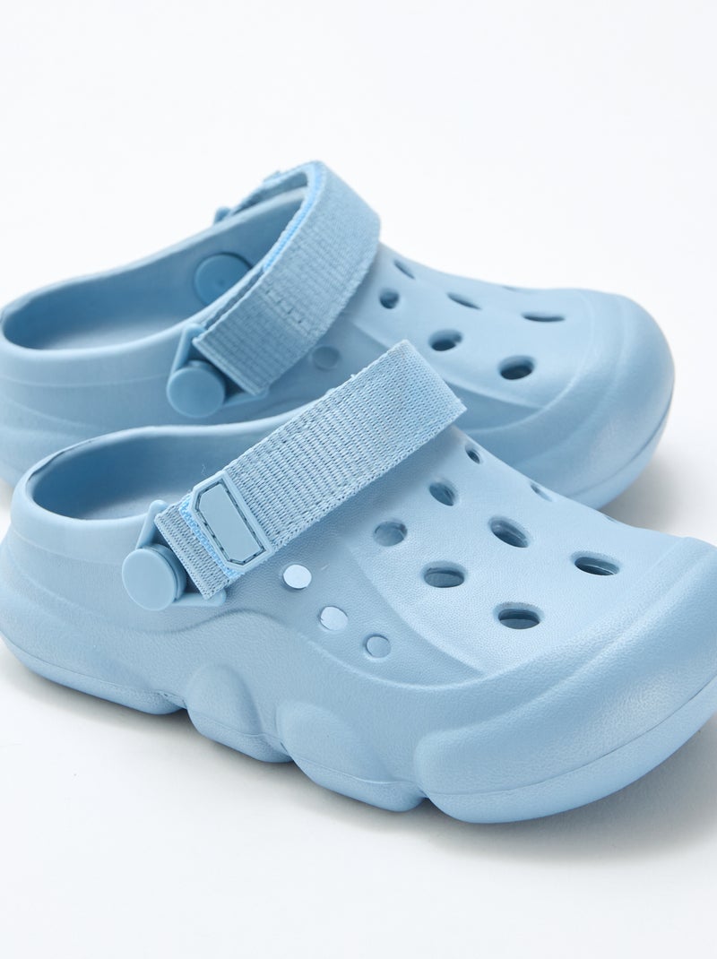 Mules fechadas de praia lisas Azul - Kiabi