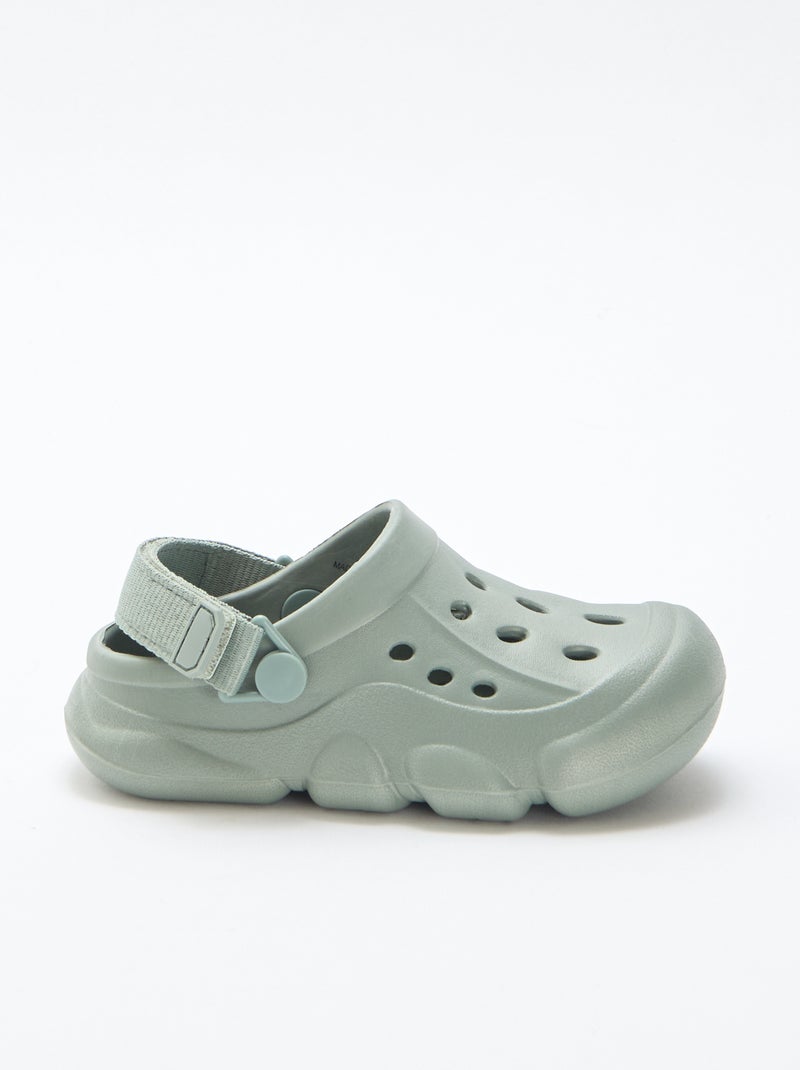 Mules fechadas de praia lisas Verde - Kiabi