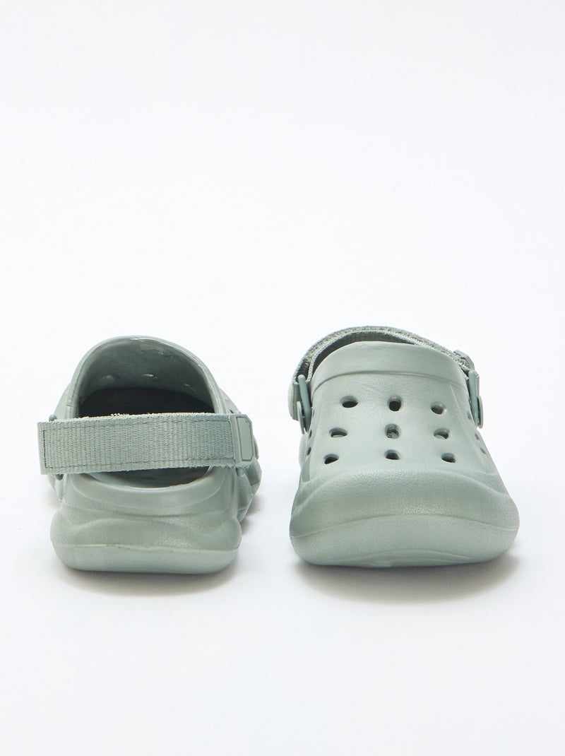 Mules fechadas de praia lisas Verde - Kiabi