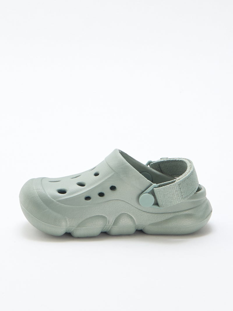 Mules fechadas de praia lisas Verde - Kiabi