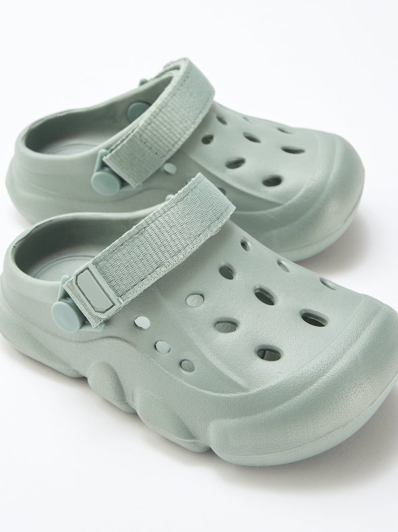 Mules fechadas de praia lisas Verde - Kiabi