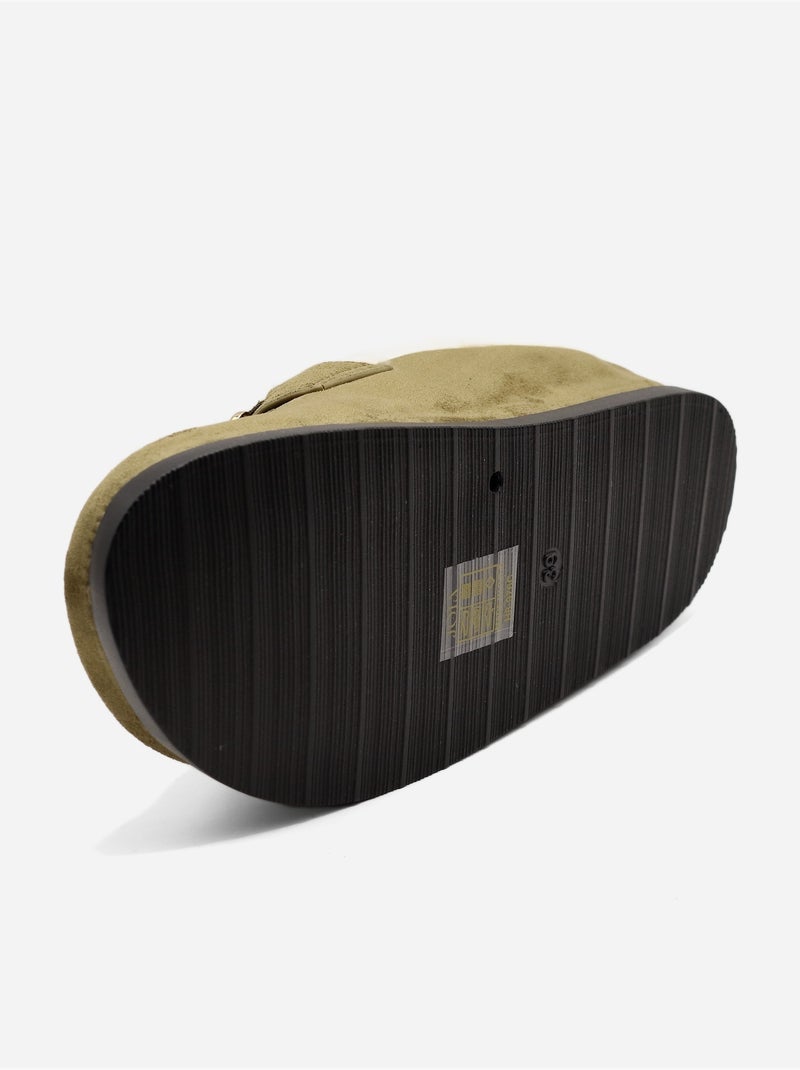 Mules forradas Verde - Kiabi