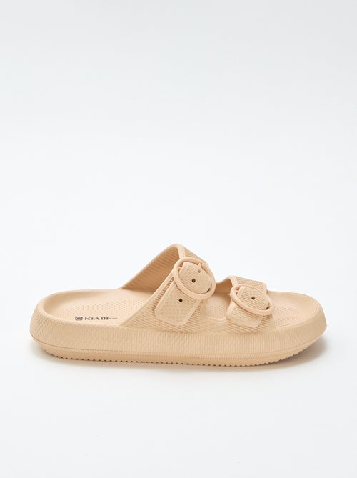 Mules lisas com tira dupla - Kiabi