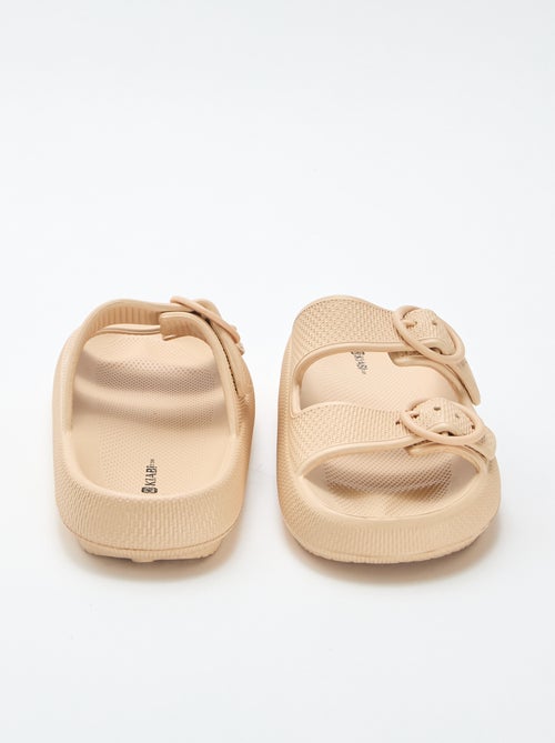 Mules lisas com tira dupla - Kiabi