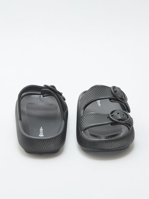 Mules lisas com tira dupla - Kiabi