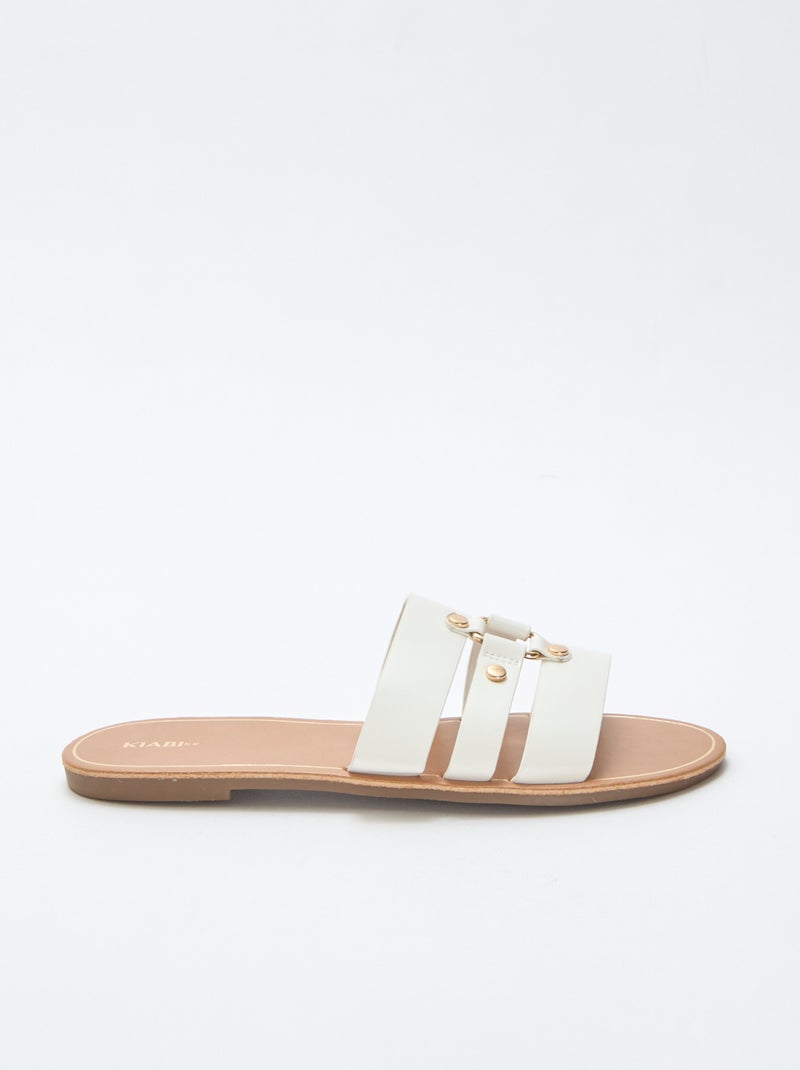 Mules rasas Branco - Kiabi