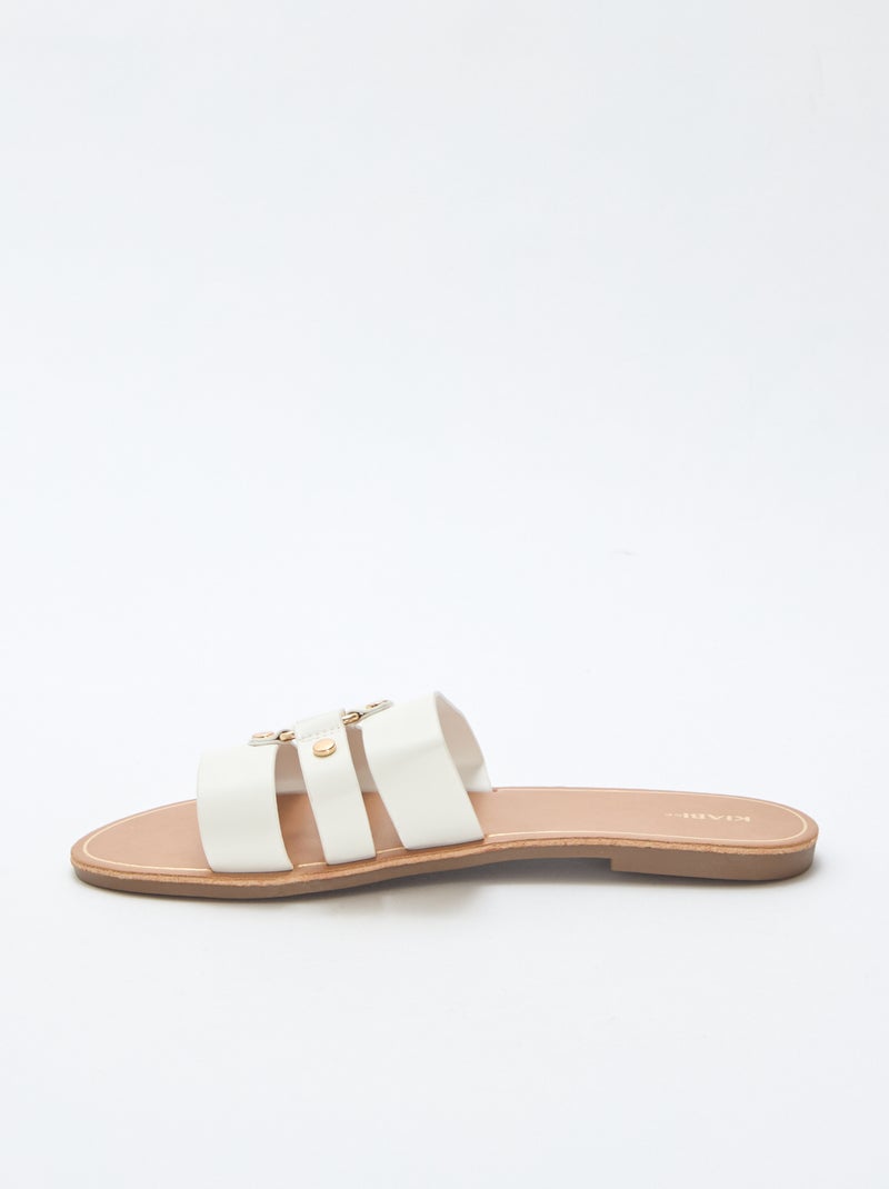 Mules rasas Branco - Kiabi