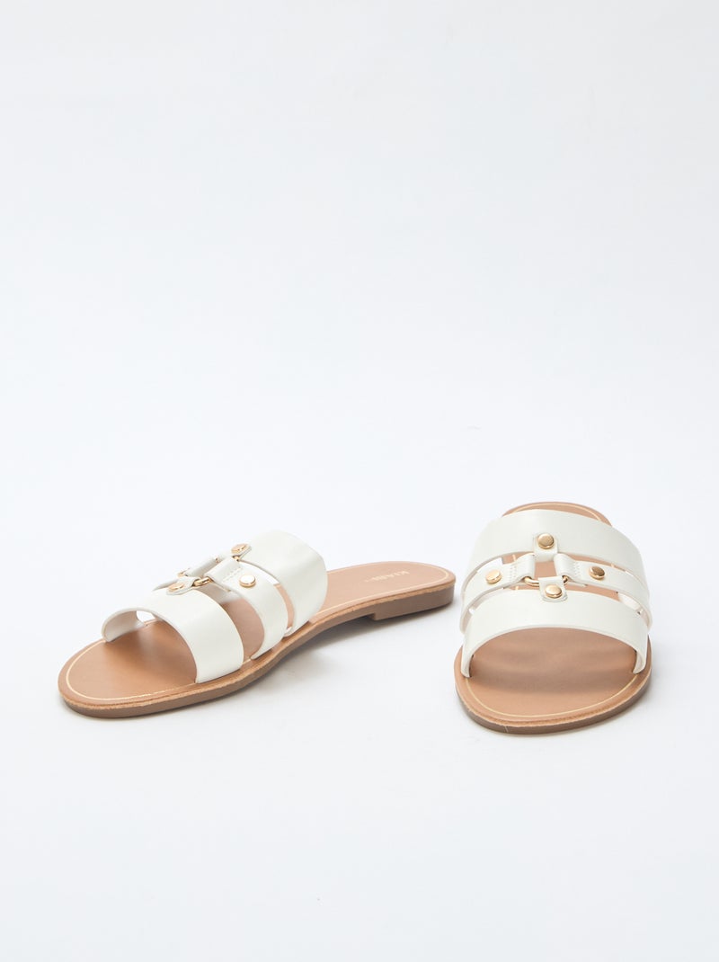 Mules rasas Branco - Kiabi