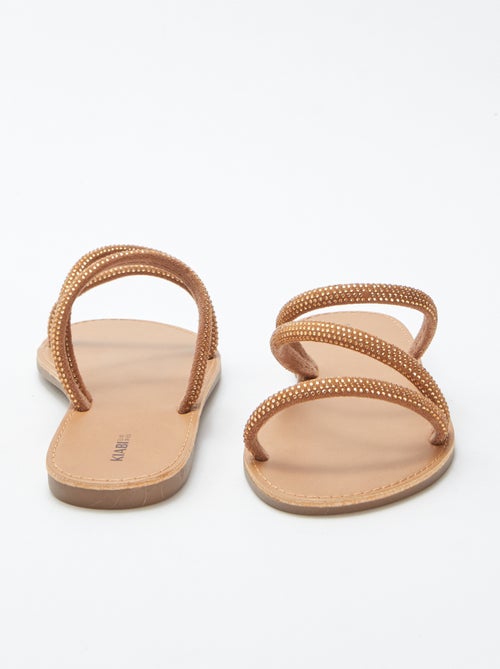 Mules rasas em ouropel - Kiabi