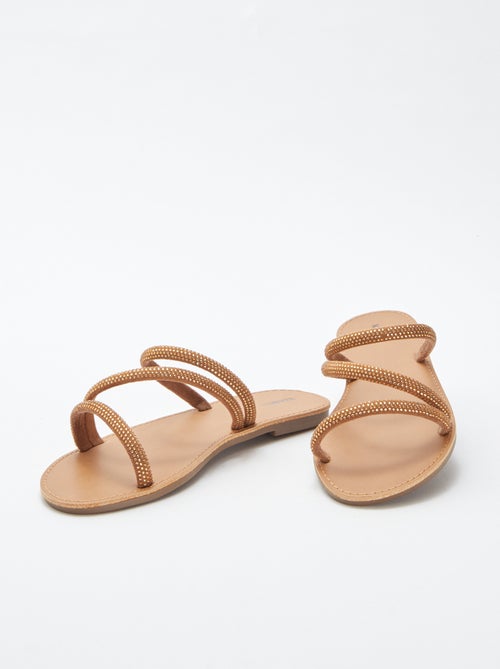 Mules rasas em ouropel - Kiabi