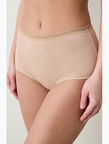 Mulher easy trim cintura subida em algodão penti