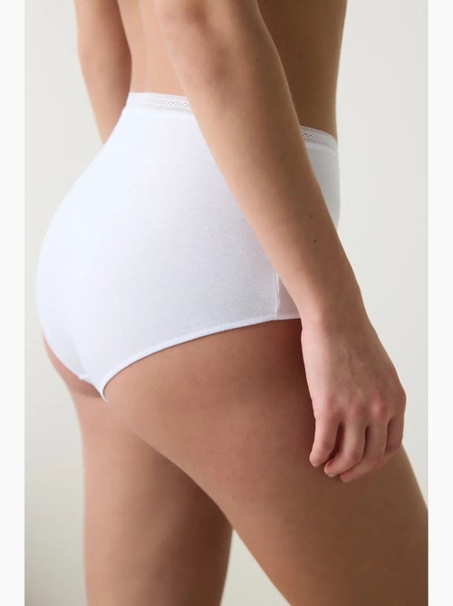 Mulher easy trim cintura subida em algodão penti - Kiabi Mulher easy trim cintura subida em algodão penti - Kiabi
