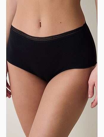 Mulher easy trim cintura subida em algodão penti