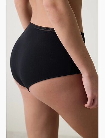Mulher easy trim cintura subida em algodão penti