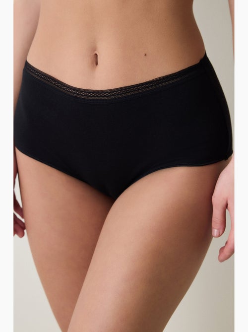 Mulher easy trim cintura subida em algodão penti - Kiabi Mulher easy trim cintura subida em algodão penti - Kiabi