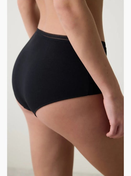 Mulher easy trim cintura subida em algodão penti - Kiabi Mulher easy trim cintura subida em algodão penti - Kiabi